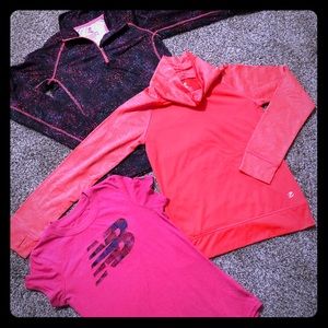 Bundle of girls active tops